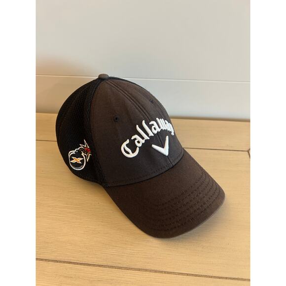 Callaway Golf Fitted Hat Size S/M Tour Authentic Odyssey X2 Hot Black Mesh - Picture 1 of 7